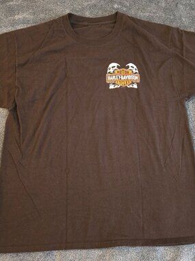2018 Harley Davidson Graphic Skull and Rider F16 Macon Georgia T Shirt Size L